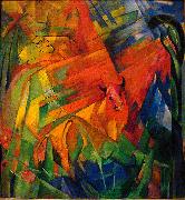 Franz Marc Animals in a Landscape USA oil painting artist